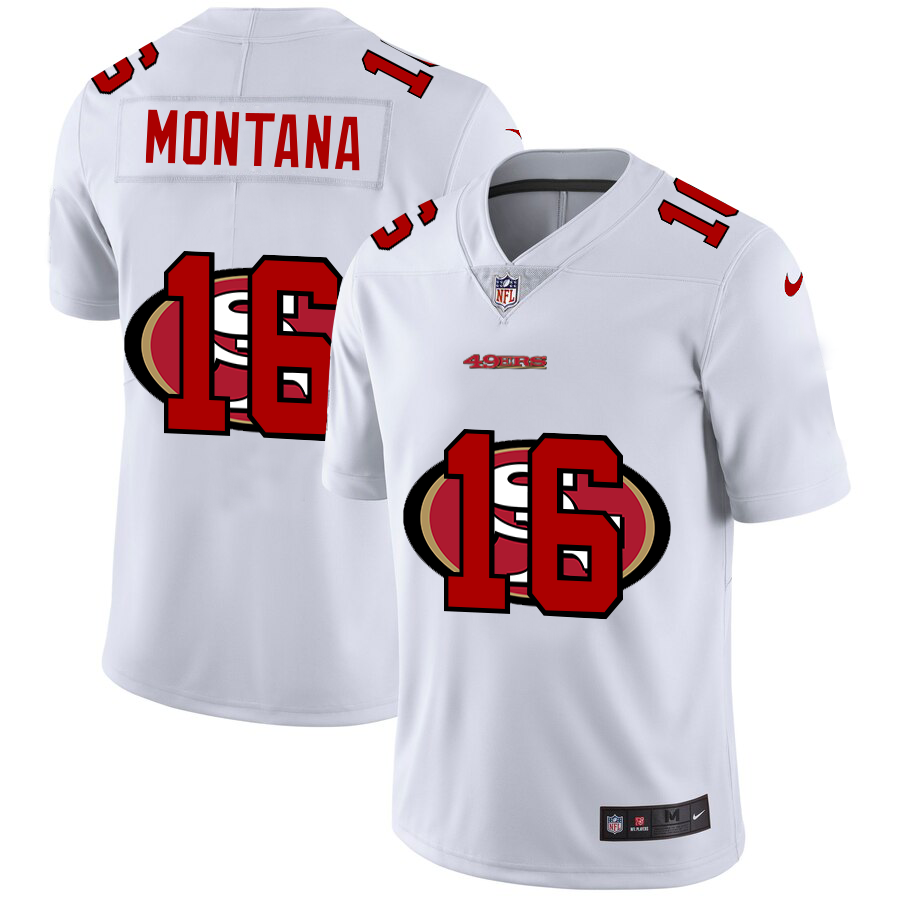 2020 New Men San Francisco 49ers #16 Montana white Limited NFL Nike jerseys